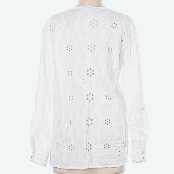 CHRISTIAN SIRIANO New York White Eyelet Blouse - Picture 2 of 7